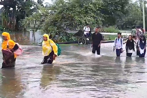 Floodwater in Bongaigaon